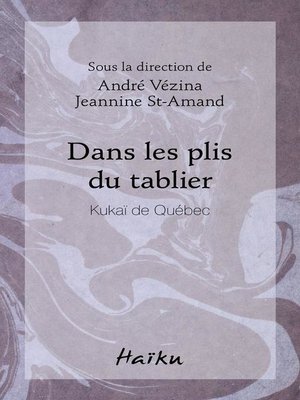 cover image of Dans les plis du tablier